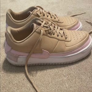 Nike air forces jester pink and tan